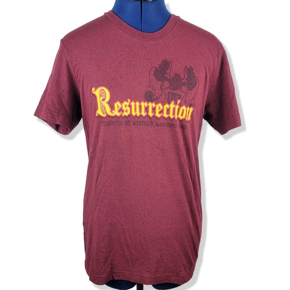 Resurrection by Westside Marching Band Burgundy T Shirt Size Medium